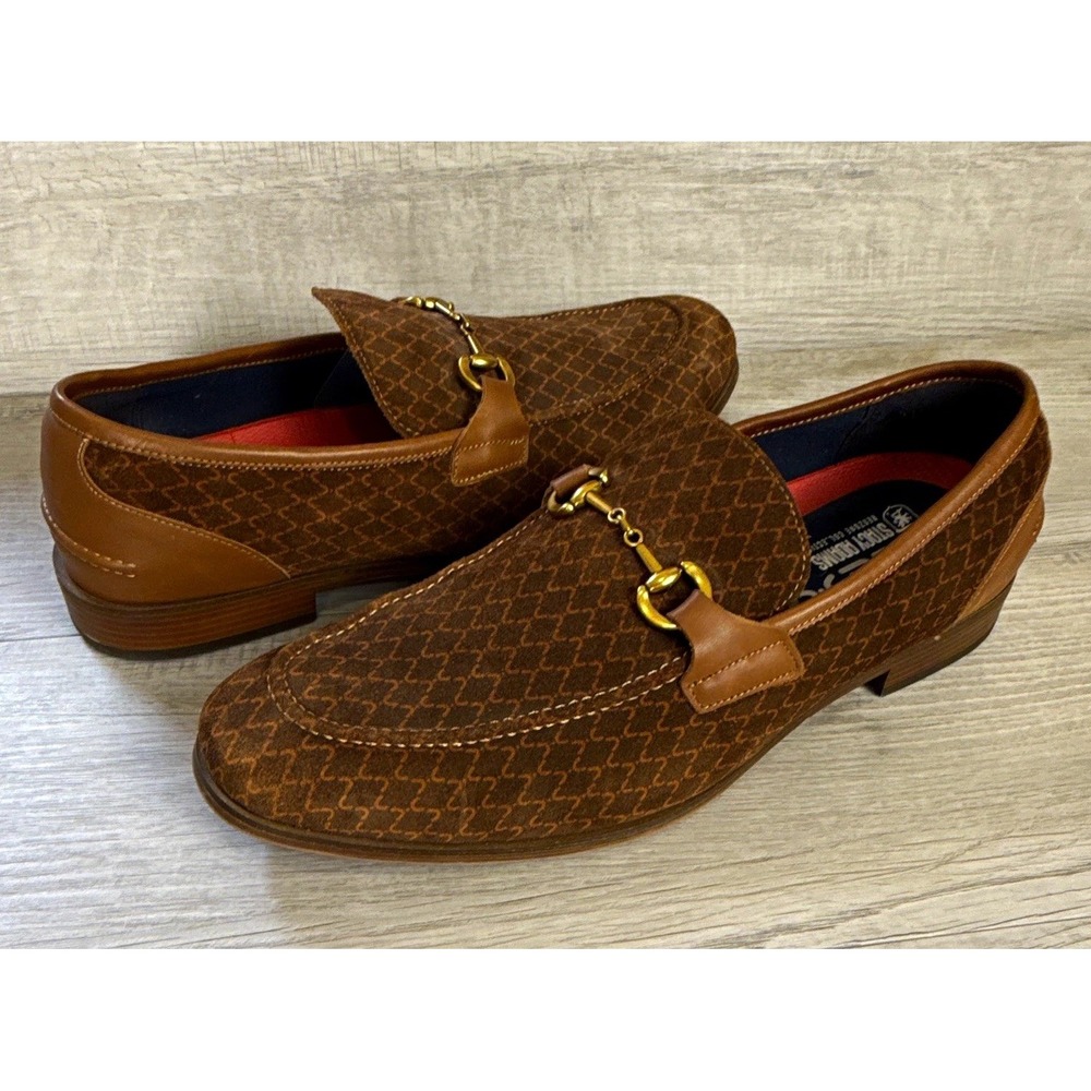 Stacy Adams RedZone Men 12W Brown Leather Horsebit Loafers 25711-240